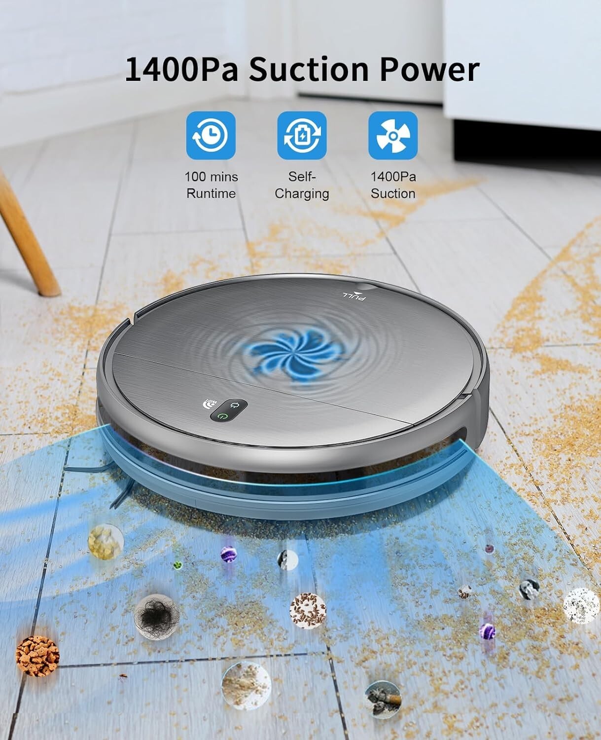 MAMNV Robot Vacuum and Mop Combo,WiFi/App, Robotic Vacuum Cleaner BR151