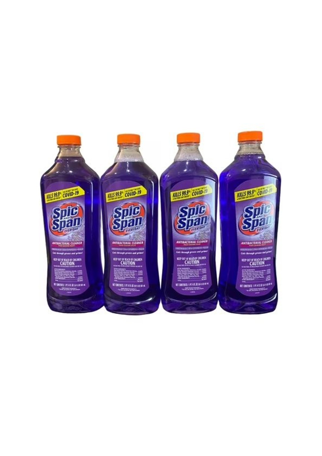 Spic and Span Fresh Lavender Scent Antibacterial Cleaner Refills , 20 oz. 4 PACK