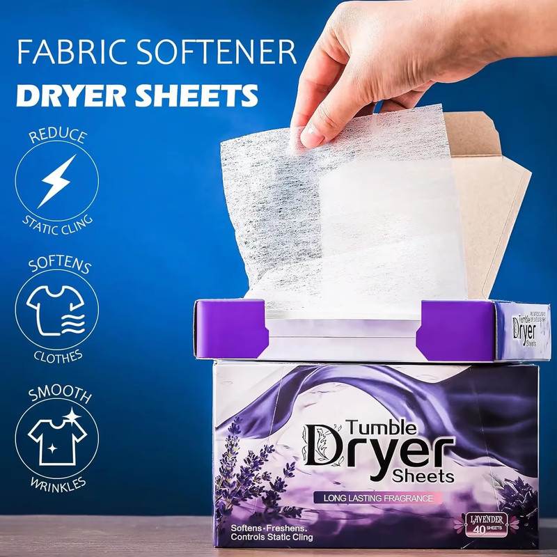 Dryer Sheets Bulk Natural Fabric Softener Sheets Plant Lavender Laundry Softener