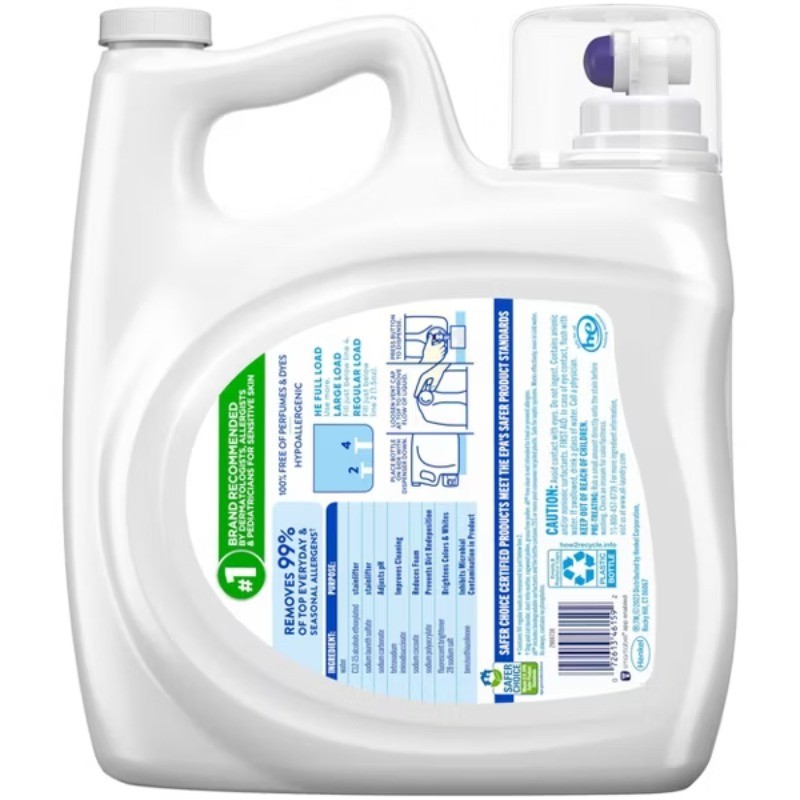 Unscented Free Clear for Sensitive Skin HE Liquid Laundry Detergent – 118 fl oz