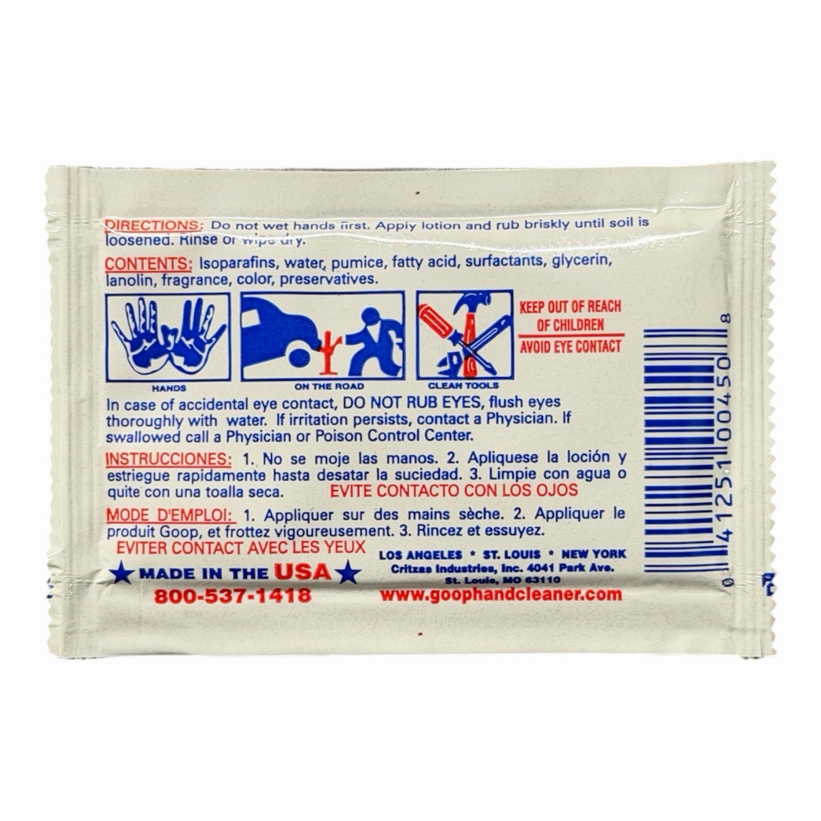 Lot of 13 Goop Pumice Hand Cleaner “For Extra Dirty Hands” .35oz Packets
