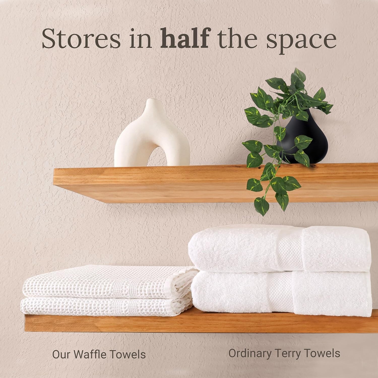 Waffle Towels Quick Dry Lint Free Thin, 2 Pack Bath Sheets 40×80 Oversized Ex…