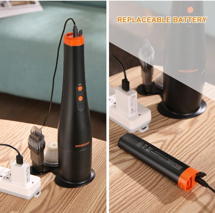 Cordless Handheld Vacuum, Mini Vacuum Dusbuster Portable 8000Pa Hand Vacuum…