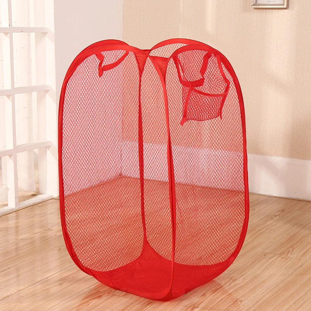 Mesh breathable laundry basket, foldable large miscellaneous laundry basket