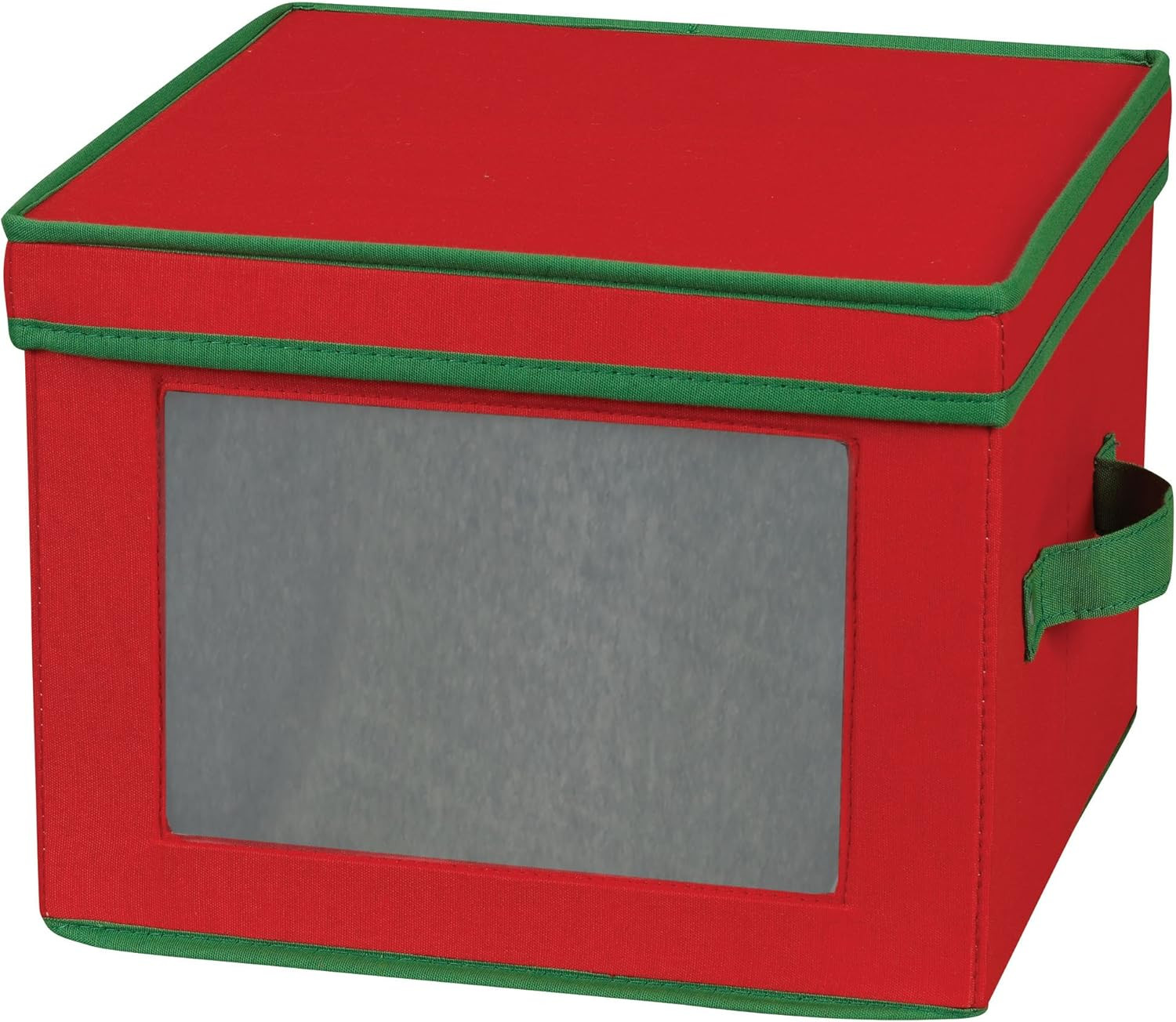 536RED Holiday China Storage Chest with Lid and Handles | Dinner Plate | Red Can