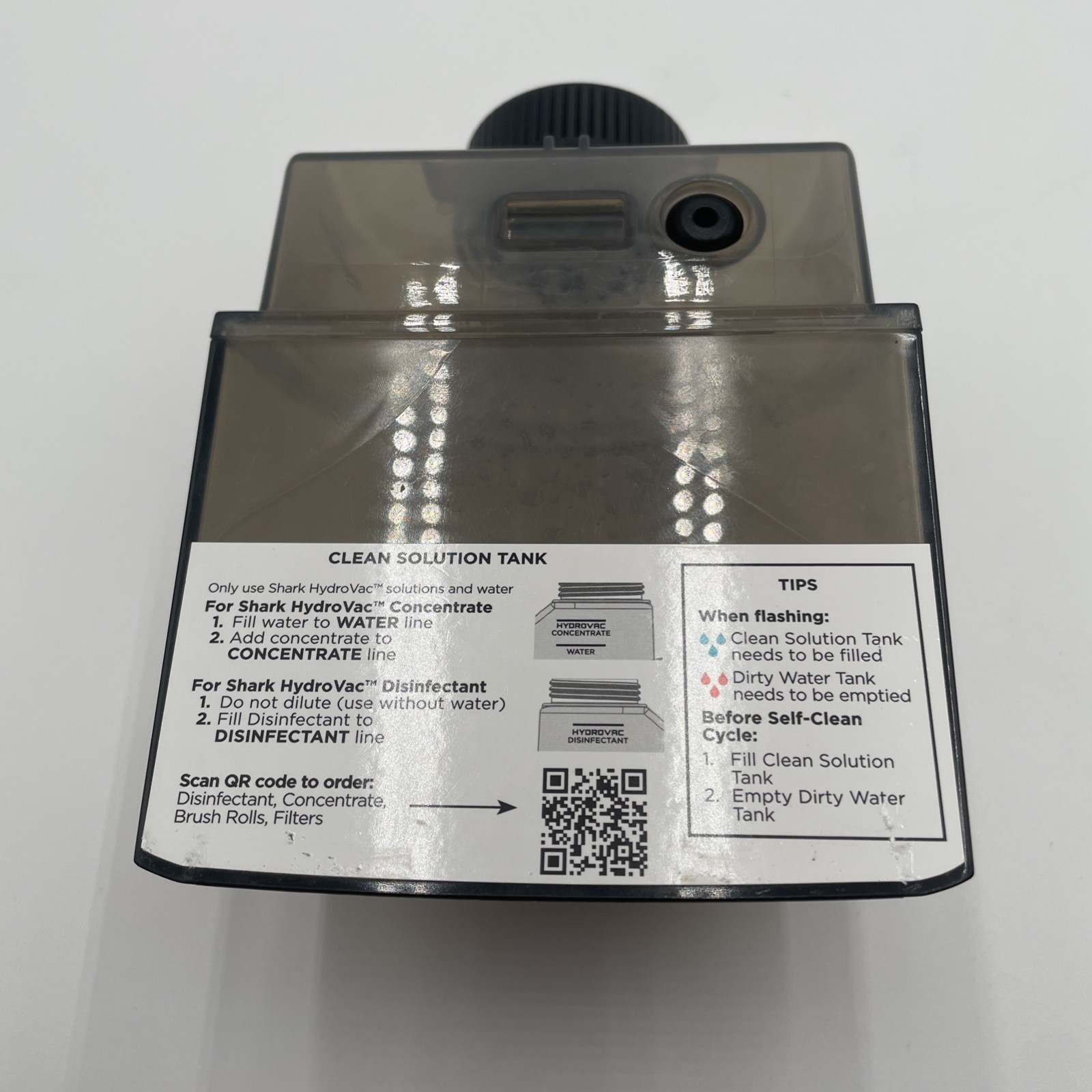 New – Clean Water Solution Tank for Shark HydroVac WD201 WD200 Universal