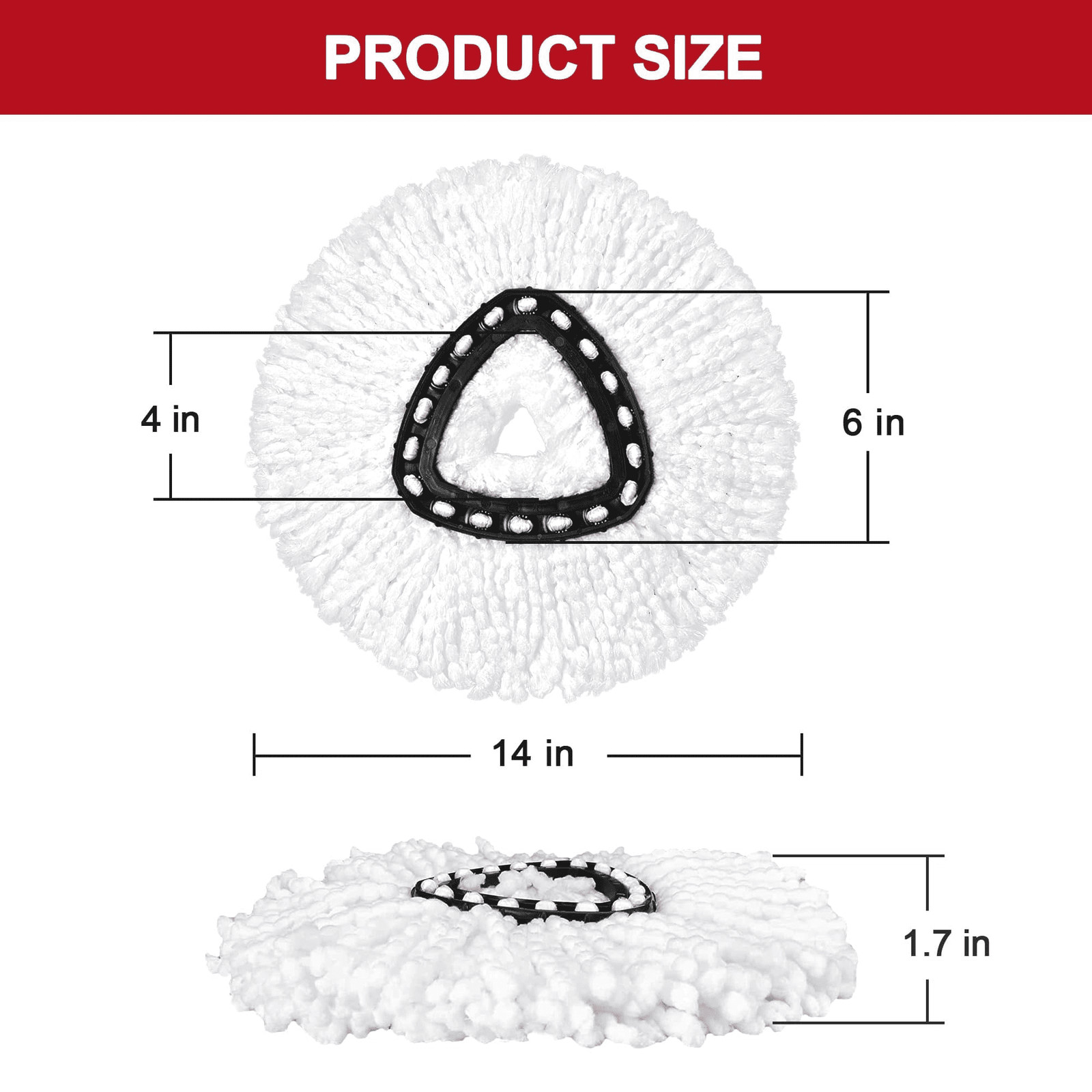 Replacement Mop Head for O-Cedar Spin Mop EasyWring Microfibers Mop Refill Heads