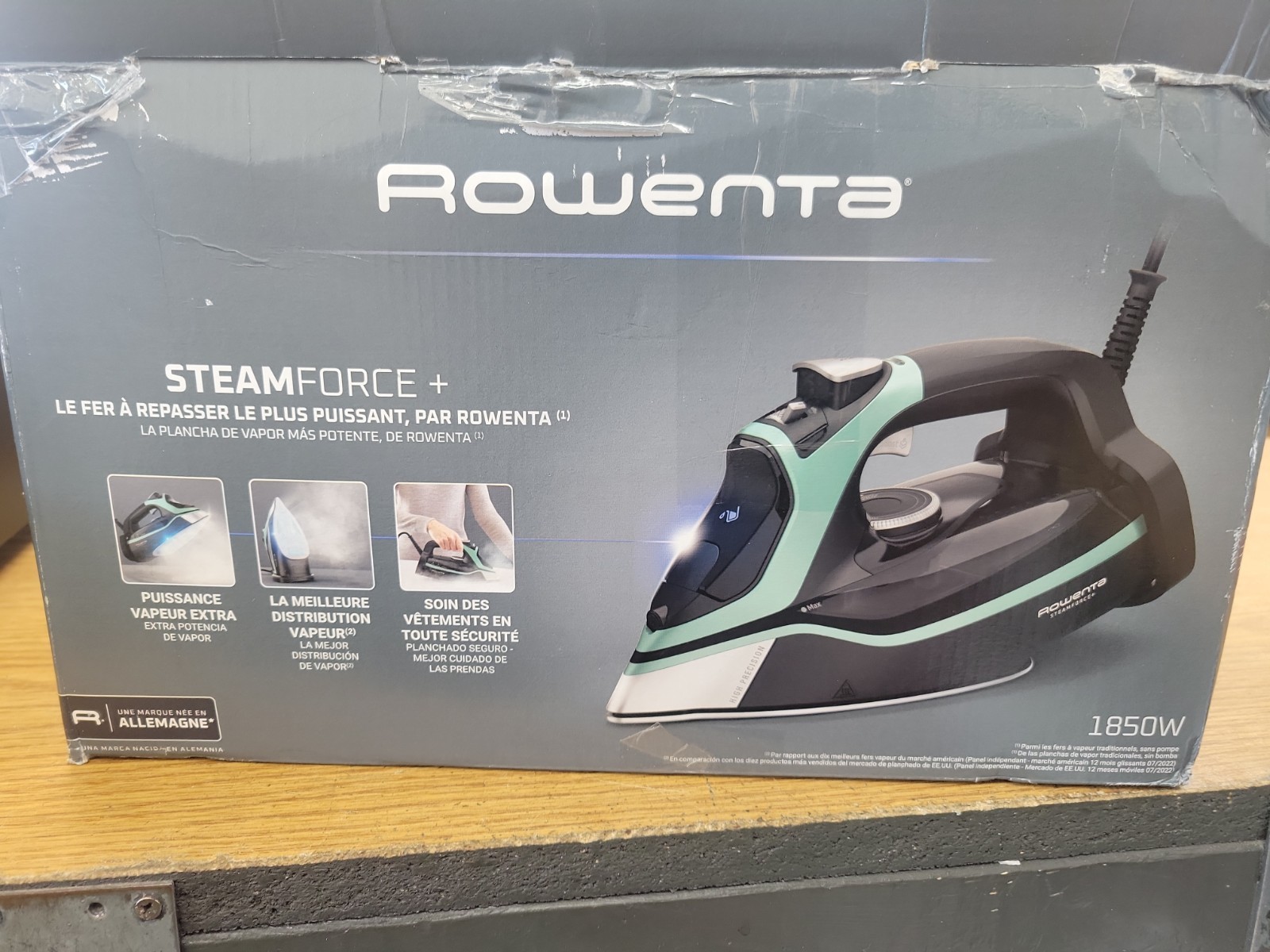 Rowenta Steam Force Stainless Steel Soleplate Steam Iron for Clothes, AntiDri…