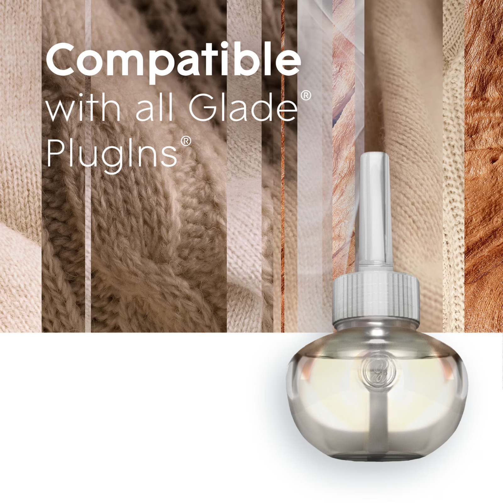 Glade PlugIns Scented Oil 10 Refills, Air Freshener, Cashmere Woods, 10 x 0.67 o