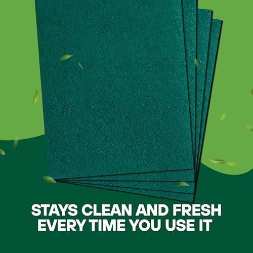 19FT Heavy Duty Non-Scratch Scouring Pad Roll – Abrasive Kitchen Scrubbers for P