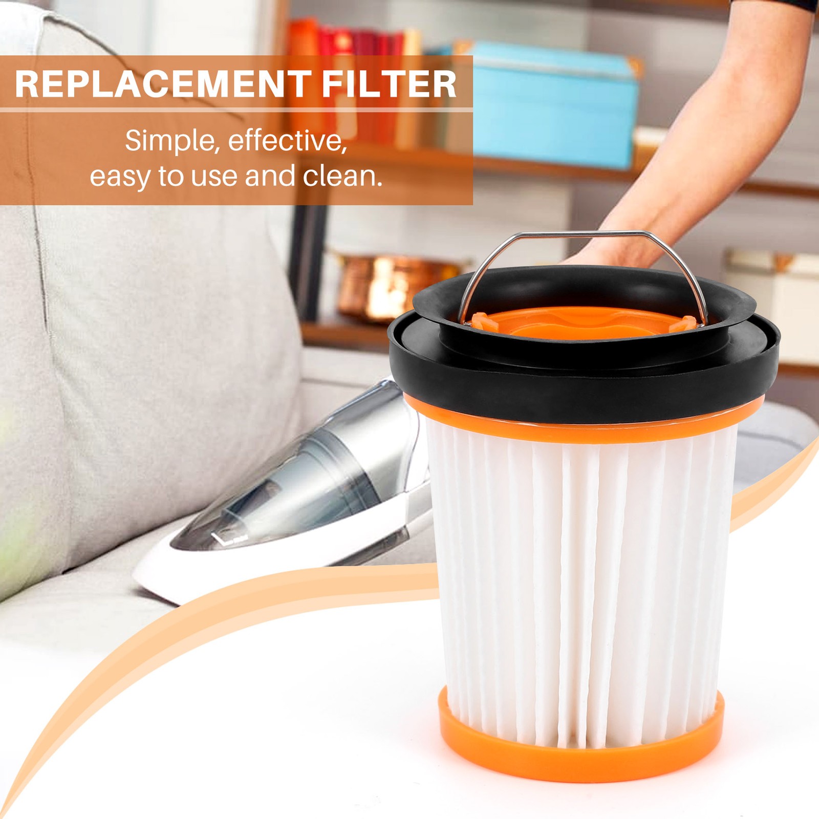 3Pcs Filters for Ion W1 Cordless Handheld Vacuum Wv200 Wv201 Wv205 Parts X4P3