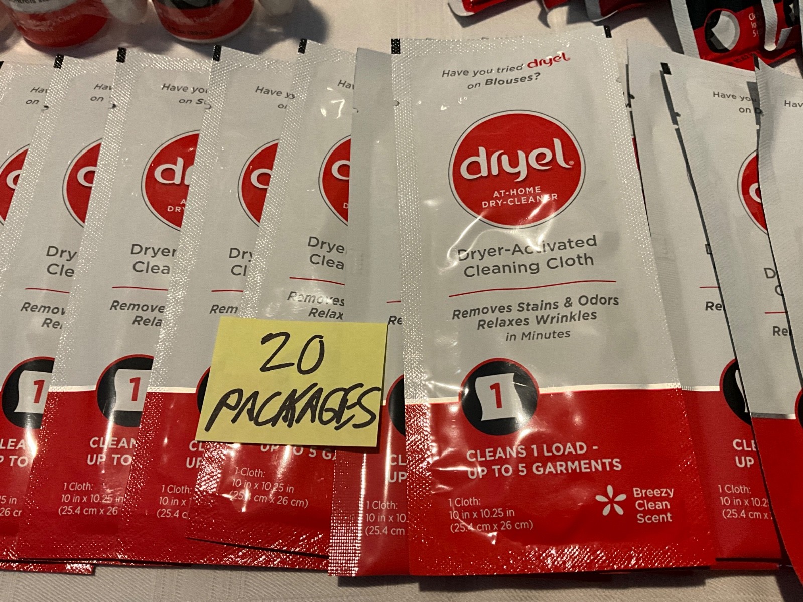 Dryel At-Home Dry Cleaner lot of 38 pieces see all pictures new from boxes