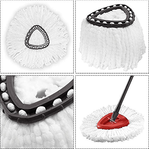 1-6Replacement Microfiber Mop HEAD For O-Cedar Spin Mop Easy Clean Wring Refill