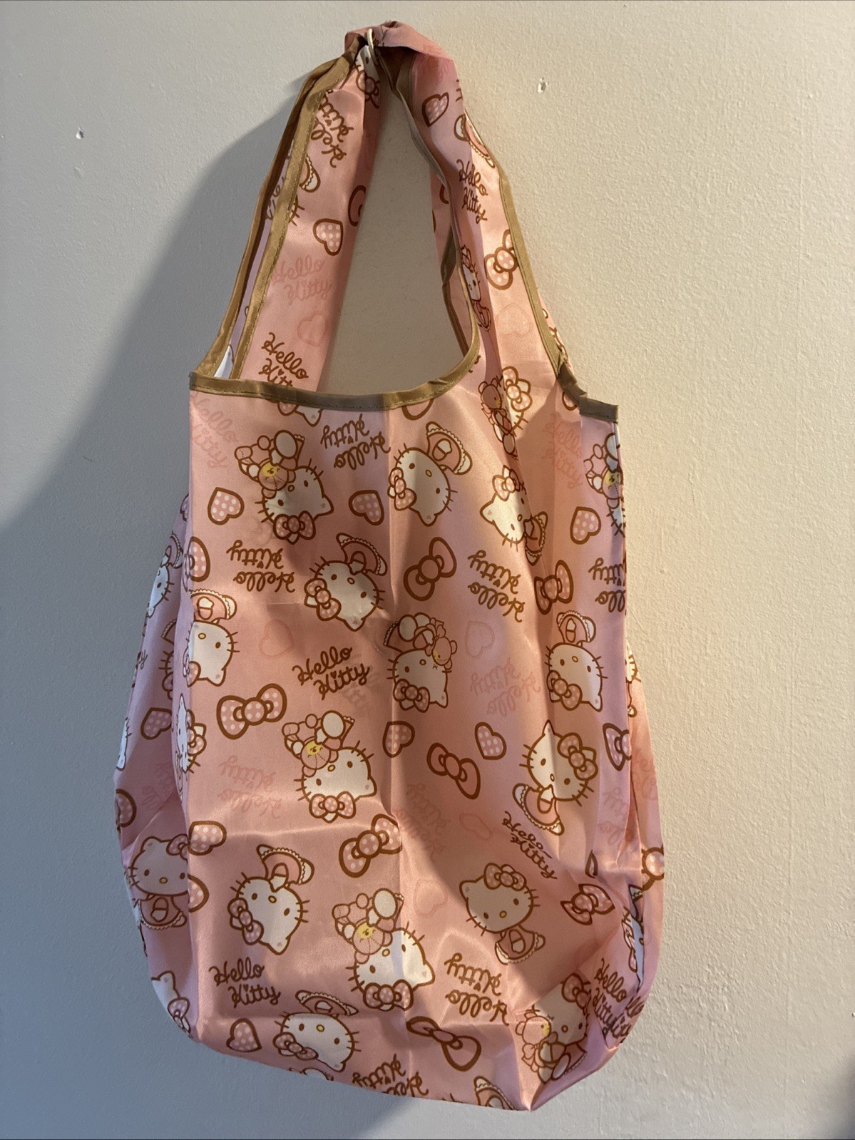 Hello Kitty Portable Foldable Reusable Shopping Shoulder Tote Bag 39x39cm