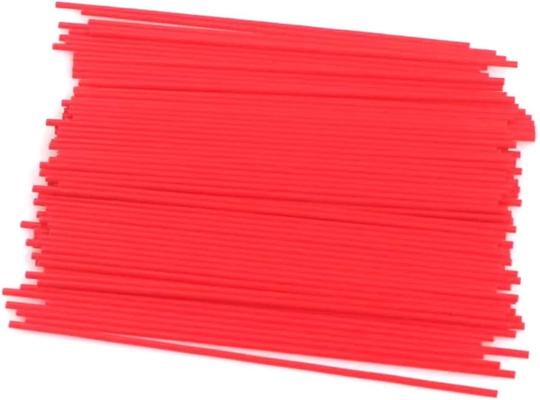 50 Pack 5Inch Red Plastic Spray Can Straws Replacement Aerosol Can Extension Tip