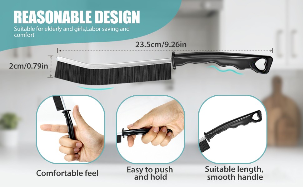 6Pcs Crevice Cleaning Brushes for Household Use, Grout Cleaner Brush, Hard