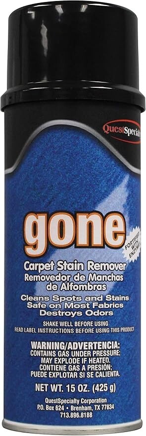 QuestSpecialty Gone Carpet Stain Remover Spray Sigle Can 15 oz