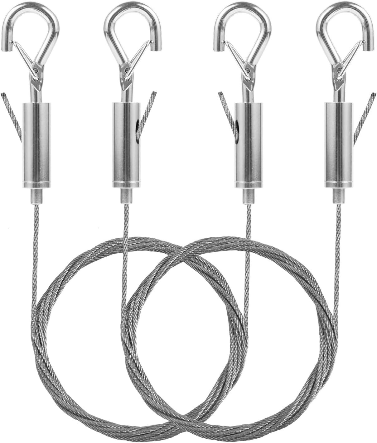 2 Pcs Adjustable Wire Picture Hanging Kit 6.6 Ft Heavy Duty Stainless Steel Wire