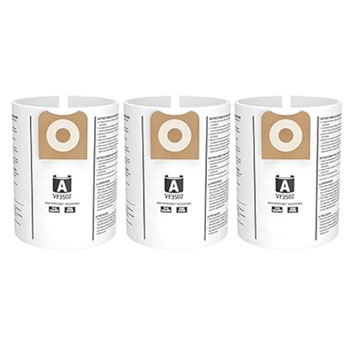 VF3502 Vacuum Bags Compatible with Ridgid 12-16 Gallon Vacuum WD1450 WD1680