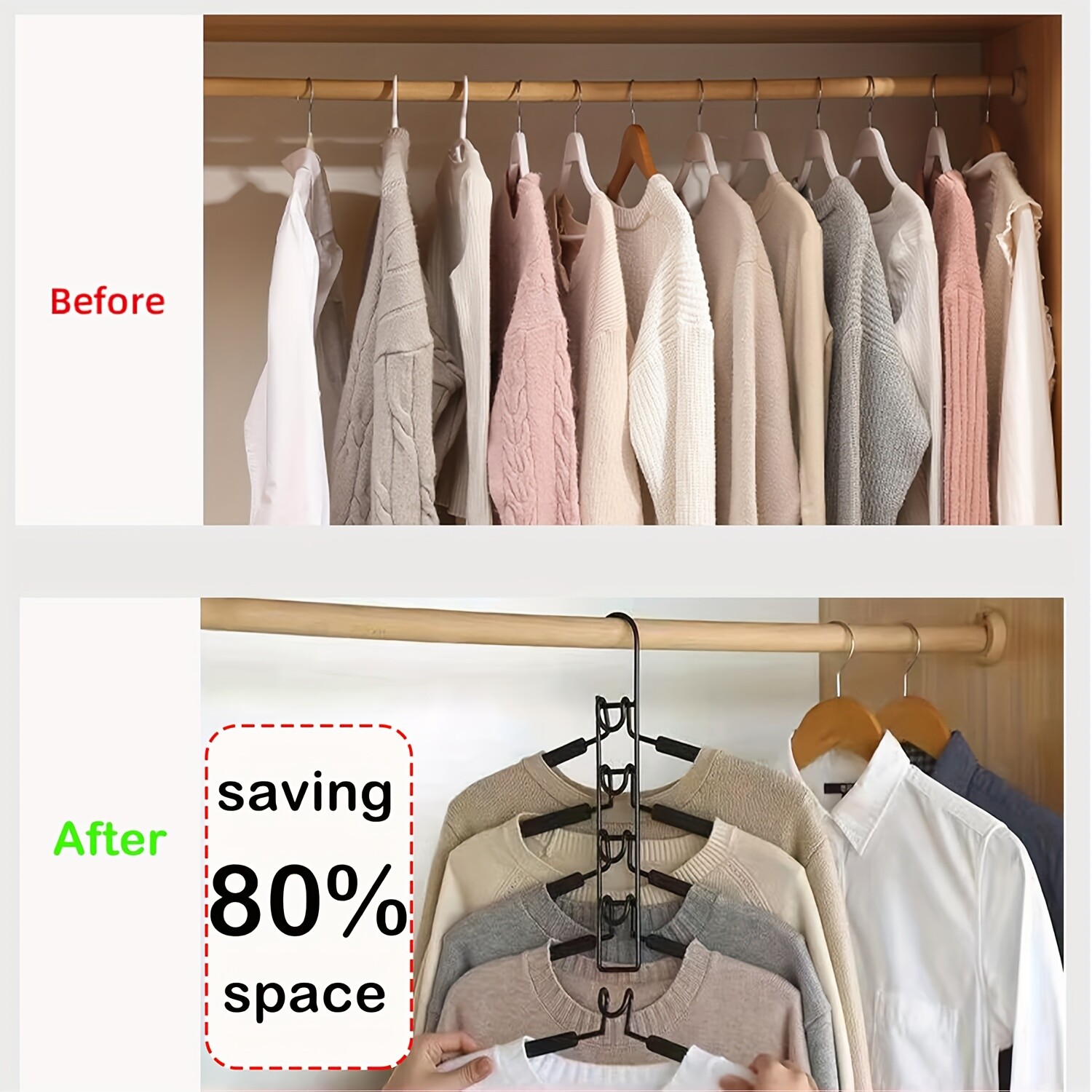 Magic Pants Hangers Space Saving 4 Pack For Closet Multiple Layers Multifunction