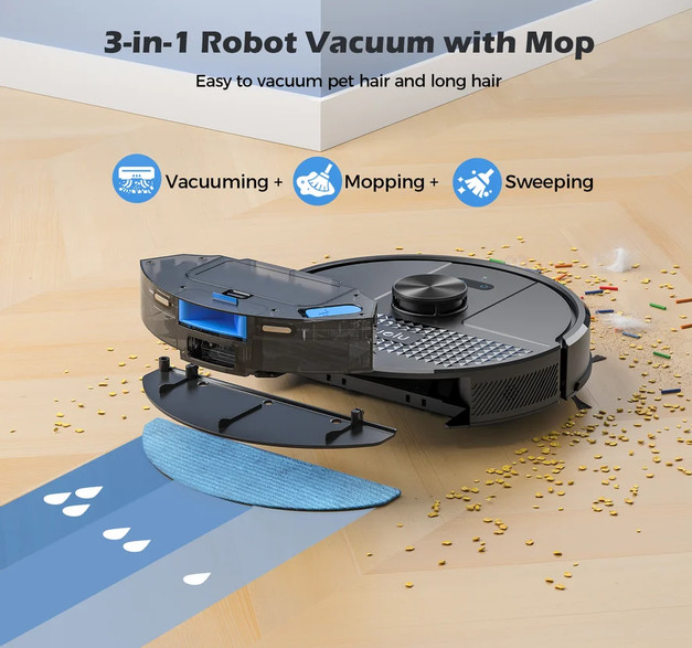 lubluelu SL68 Plus Robot Vacuum with 2.5L Automatic Suction Station