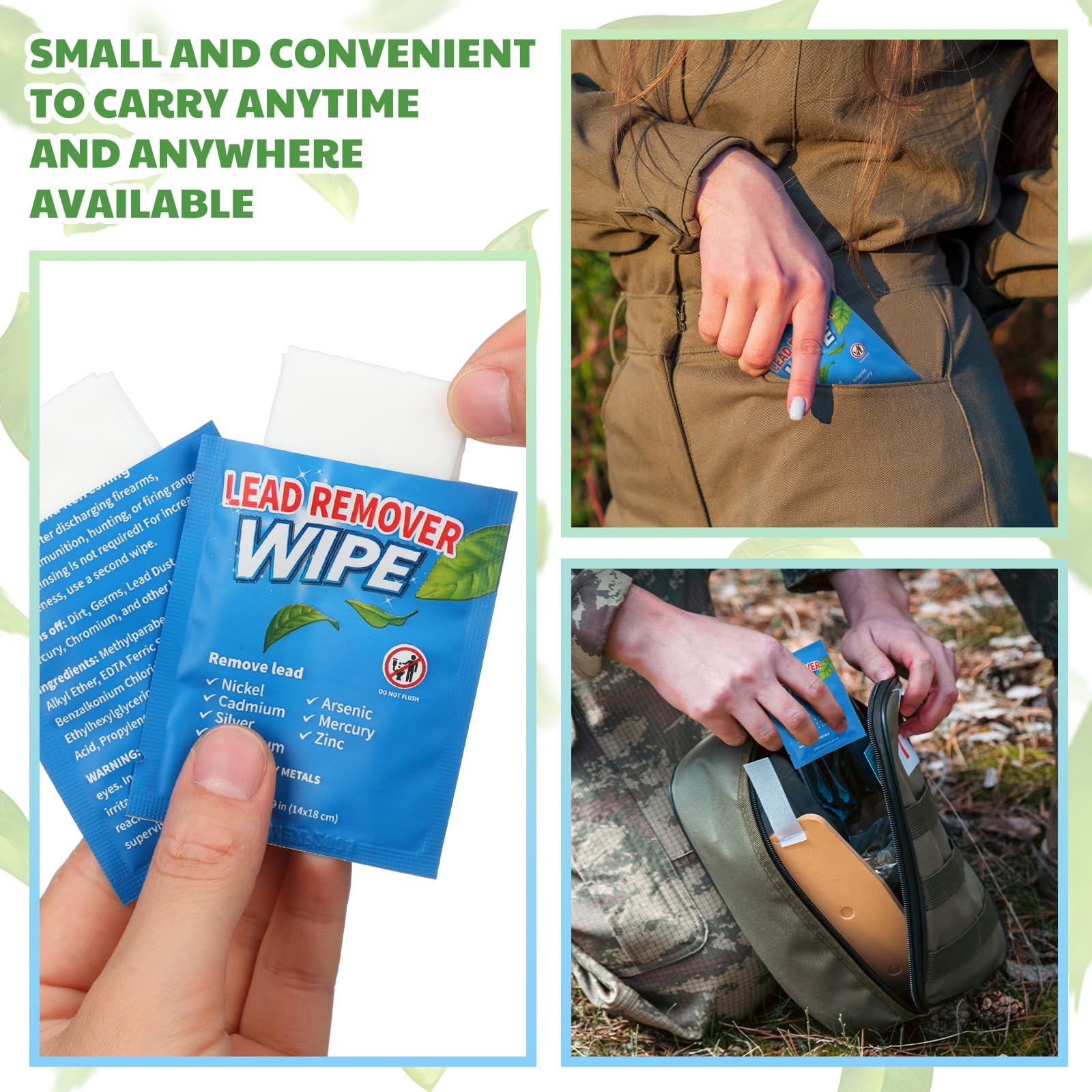 100 Pack Lead Remover Wipes for Shooting Hand & Surface Cleaning Wipes Effect…