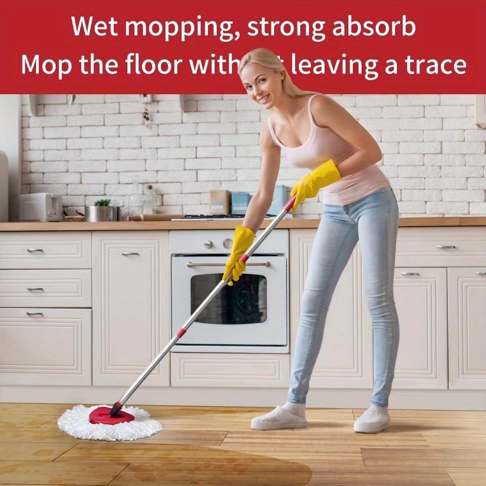 6 Pack Microfiber Spin Mop Heads Refill Kit for O-Cedar EasyWring Base Handle