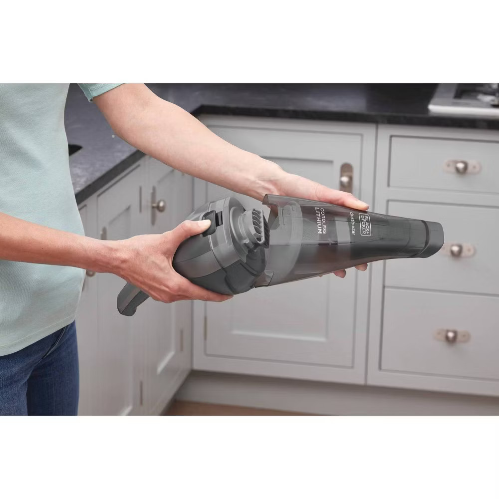 BLACK+DECKER Compact Lithium Handheld Vacuum – Gray HNVC220BCZ01