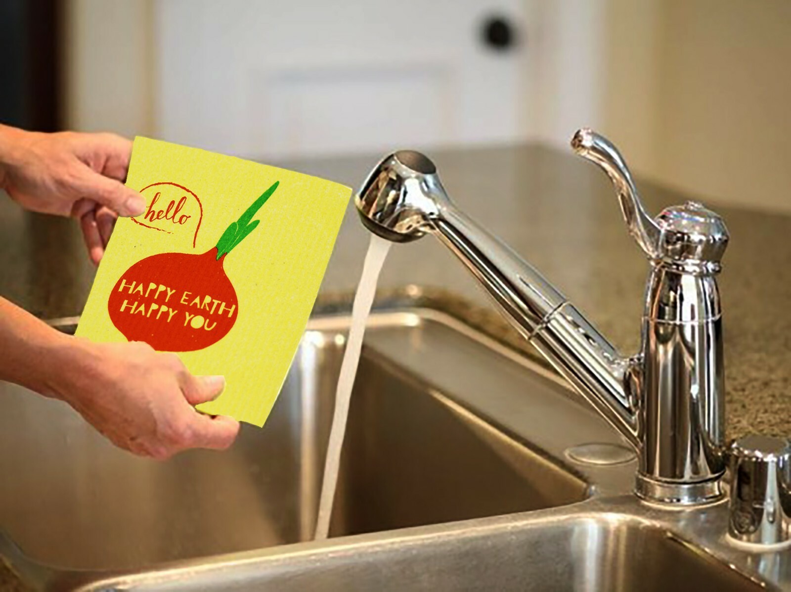EcoJeannie Eco-Friendly Cleaning Cloth 100% Biodegradable Cellulose Sponge Cloth