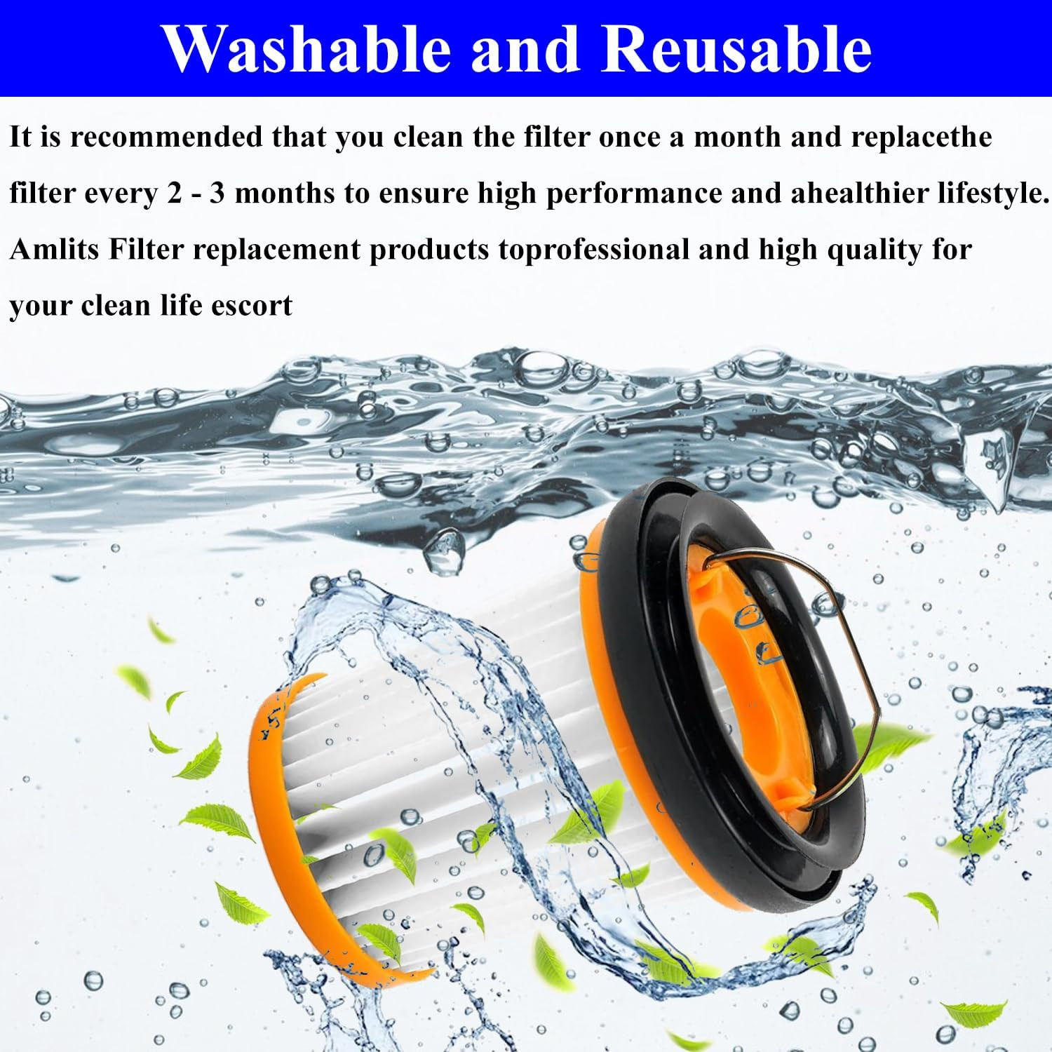 8 Pack WV201 Fiter Replacement for Shark Wandvac Handheld Cordless Vacuum WV200