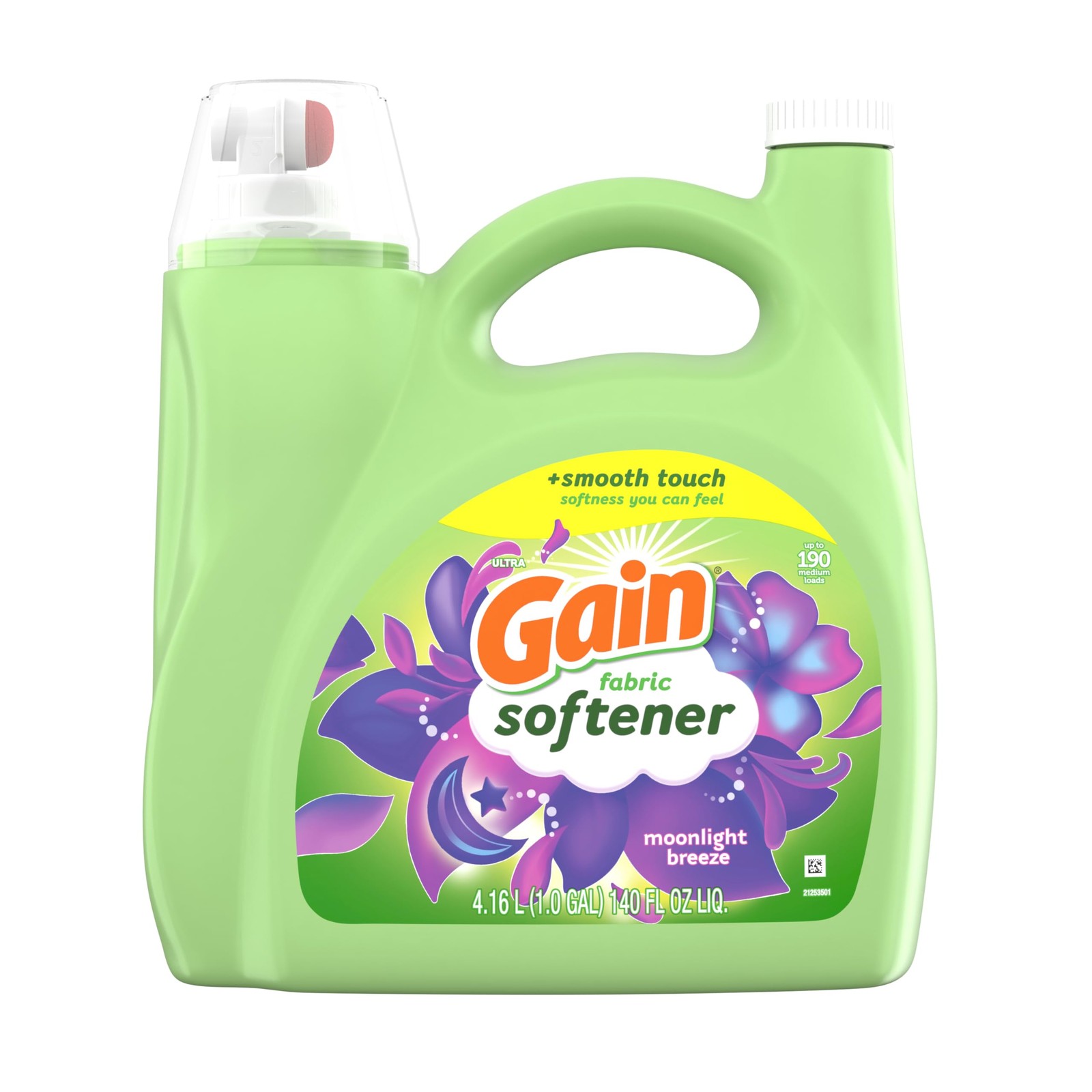Gain Moonlight Breeze Fabric Softener, 140 FL OZ, 190 140 Fl Oz (Pack of 1)