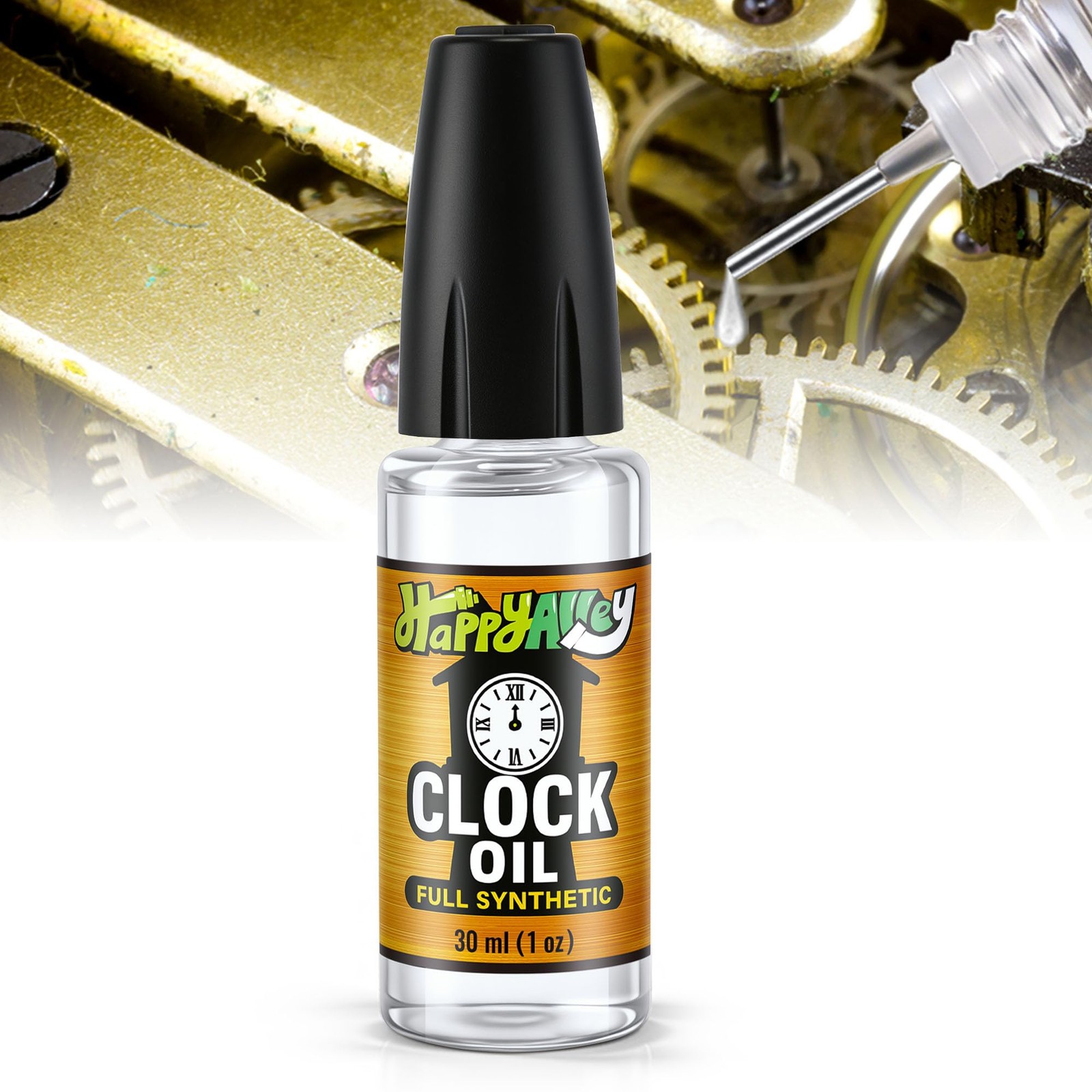 Synthetic Clock Oil 1 OZ for Grandfather, Cuckoo, Wall & Mantle Clocks
