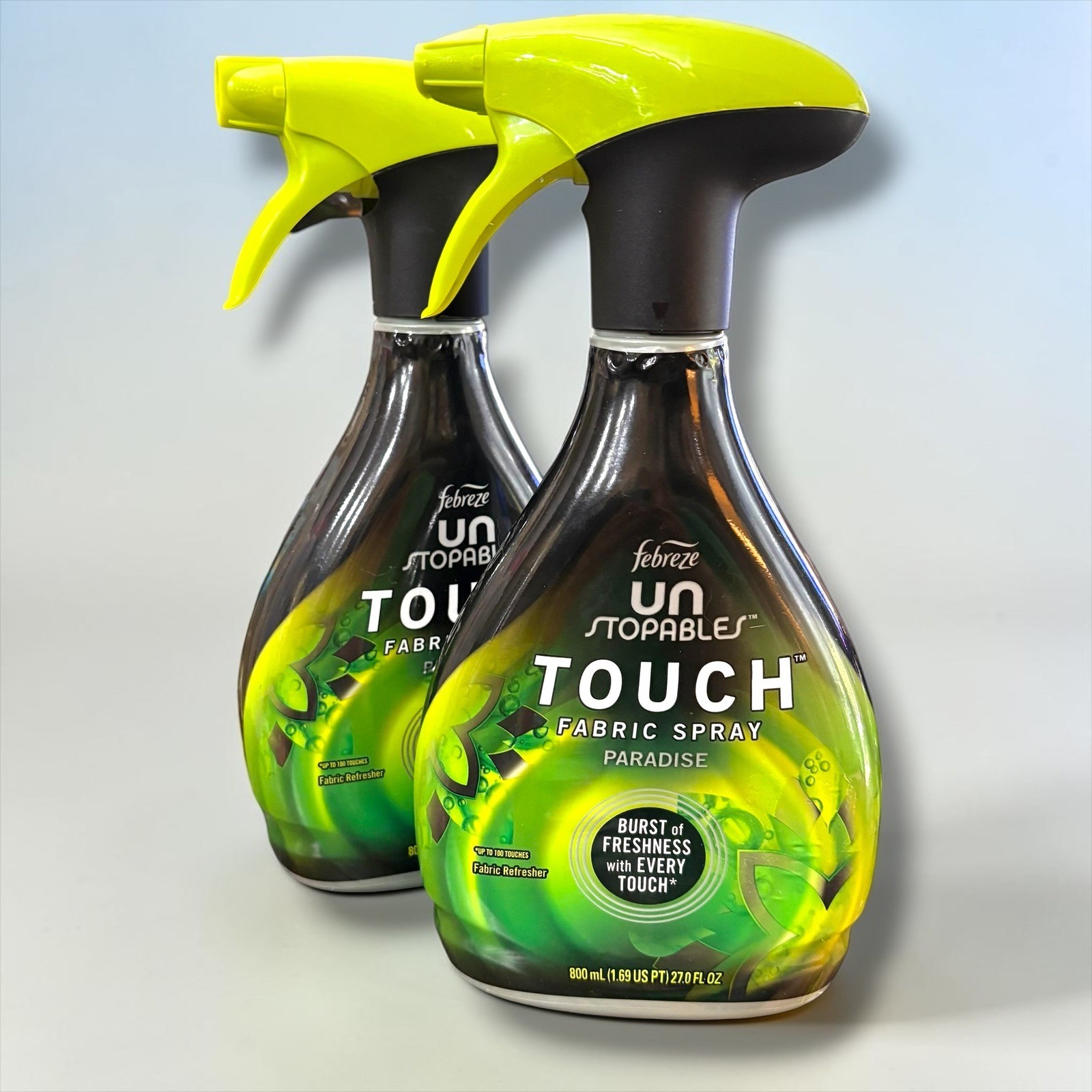 2 Pack Febreze Unstopables Touch Fabric Spray Paradise Scent 27 fl oz Bottle