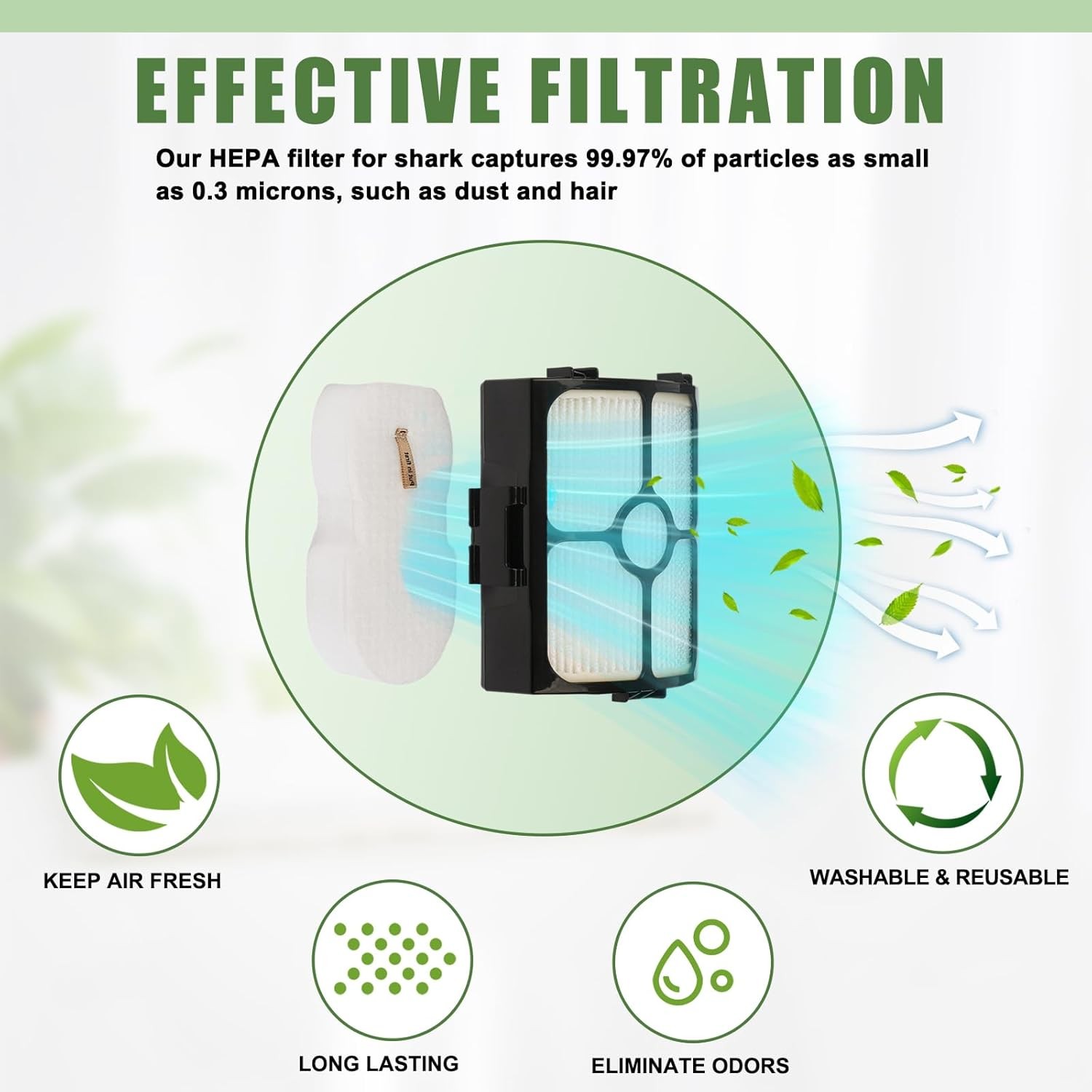 Replacement Filters for Shark HZ3002 HZ3000 Stratos Ultralight Corded Stick