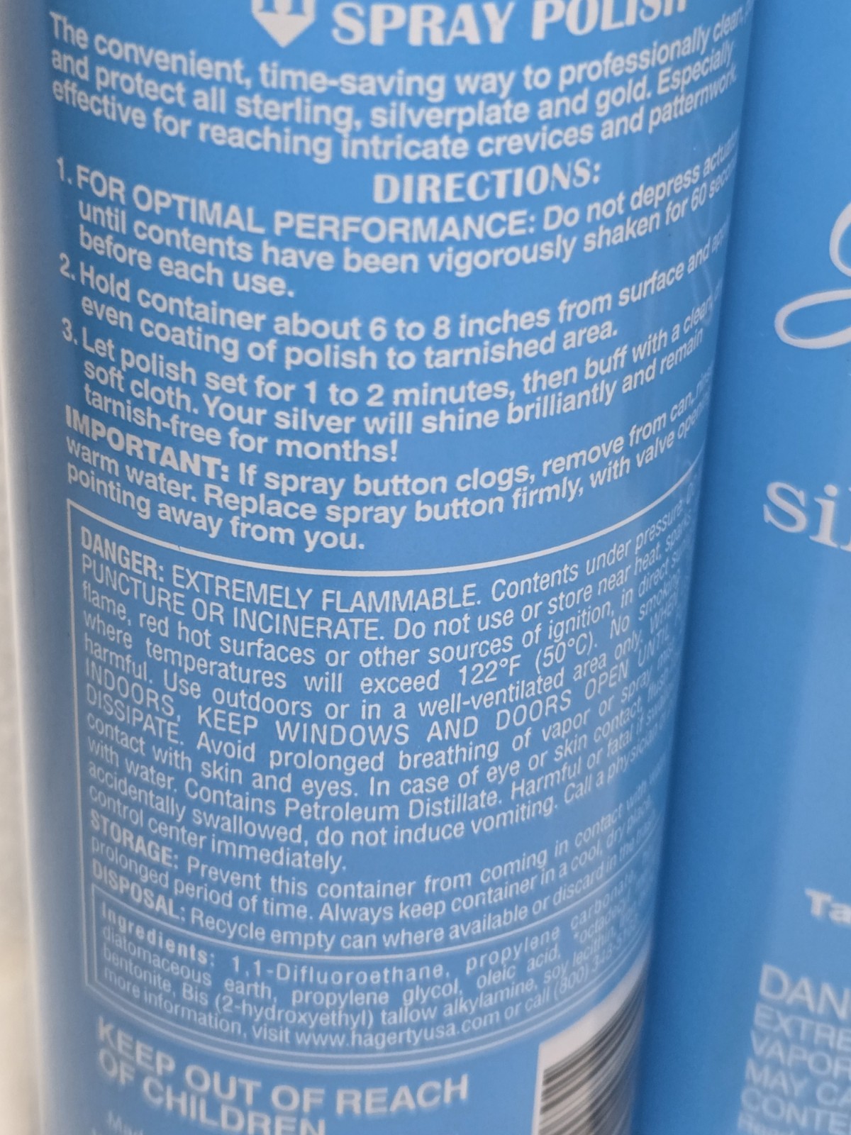 LOT 2 Hagerty No Scent Silversmiths’ Spray Polish 8.5oz Liquid Can