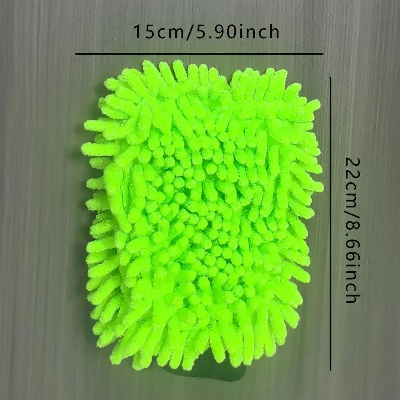 2 Pack Microfiber Car Wash Mitt Scratch Free Ultra Absorbent Car Cleaning Gloves