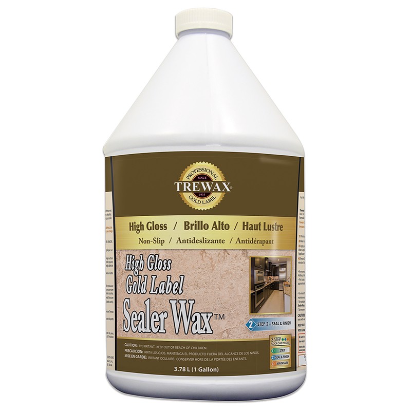 Trewax Gold Label High Gloss Multi-Surface Carnauba-Based Sealer Wax Liquid 1 ga