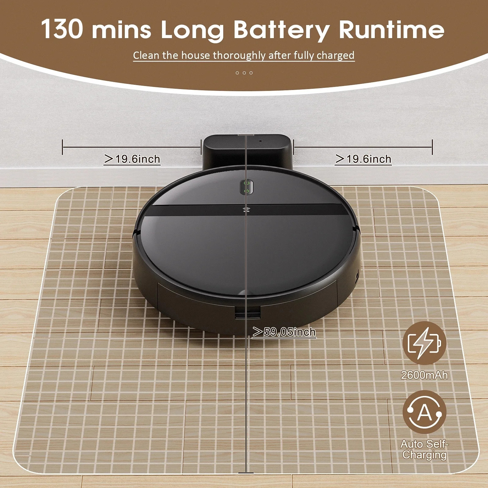 Robot Vacuum Cleaner G20 Vacuum and Mop Combo for Pet Hair Hard Floor, Wifi/Alex