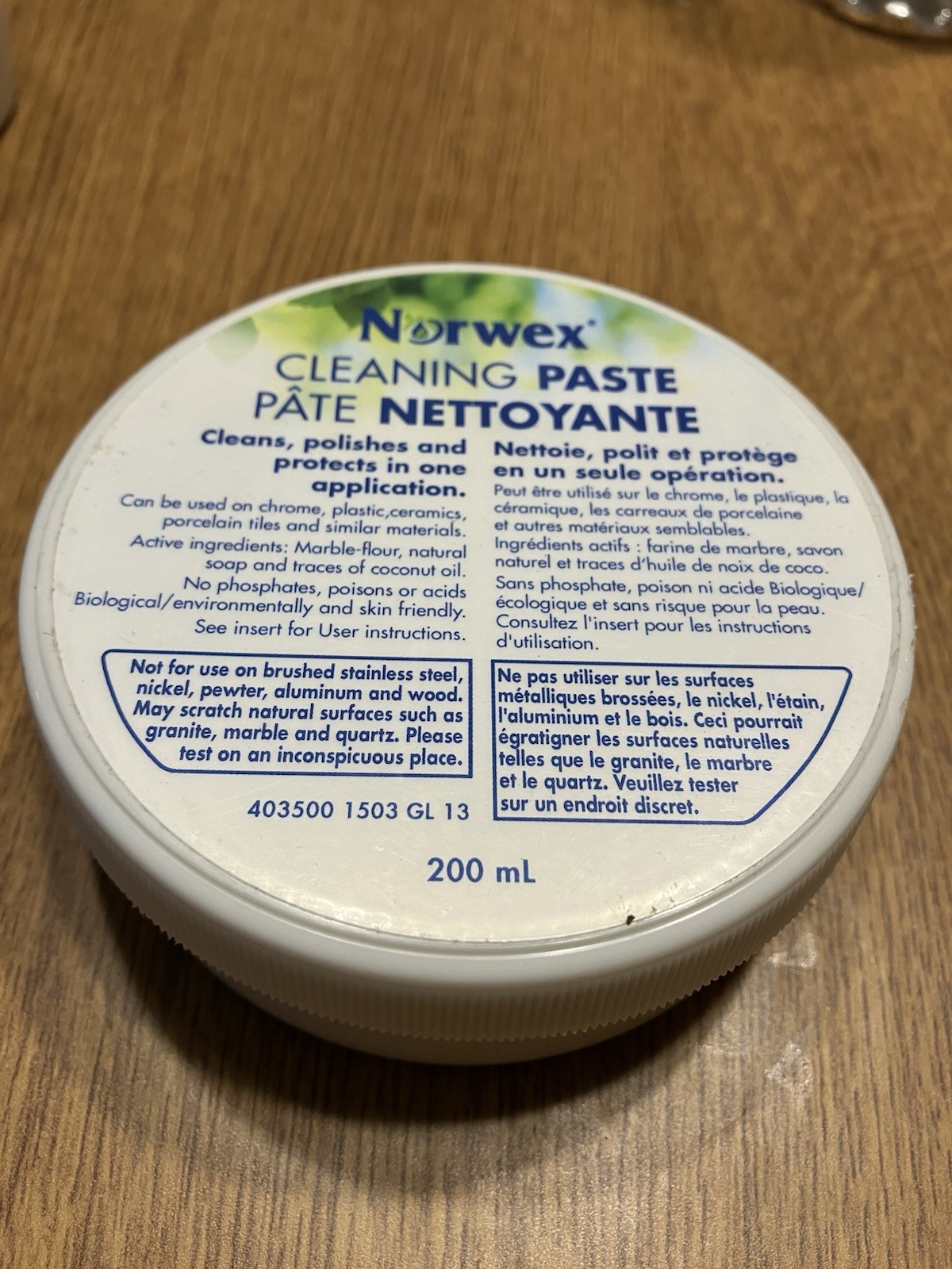 New Norwex Cleaning Paste 200 ml 6.76 oz Stain Dirt Removal Clean Polish Protect