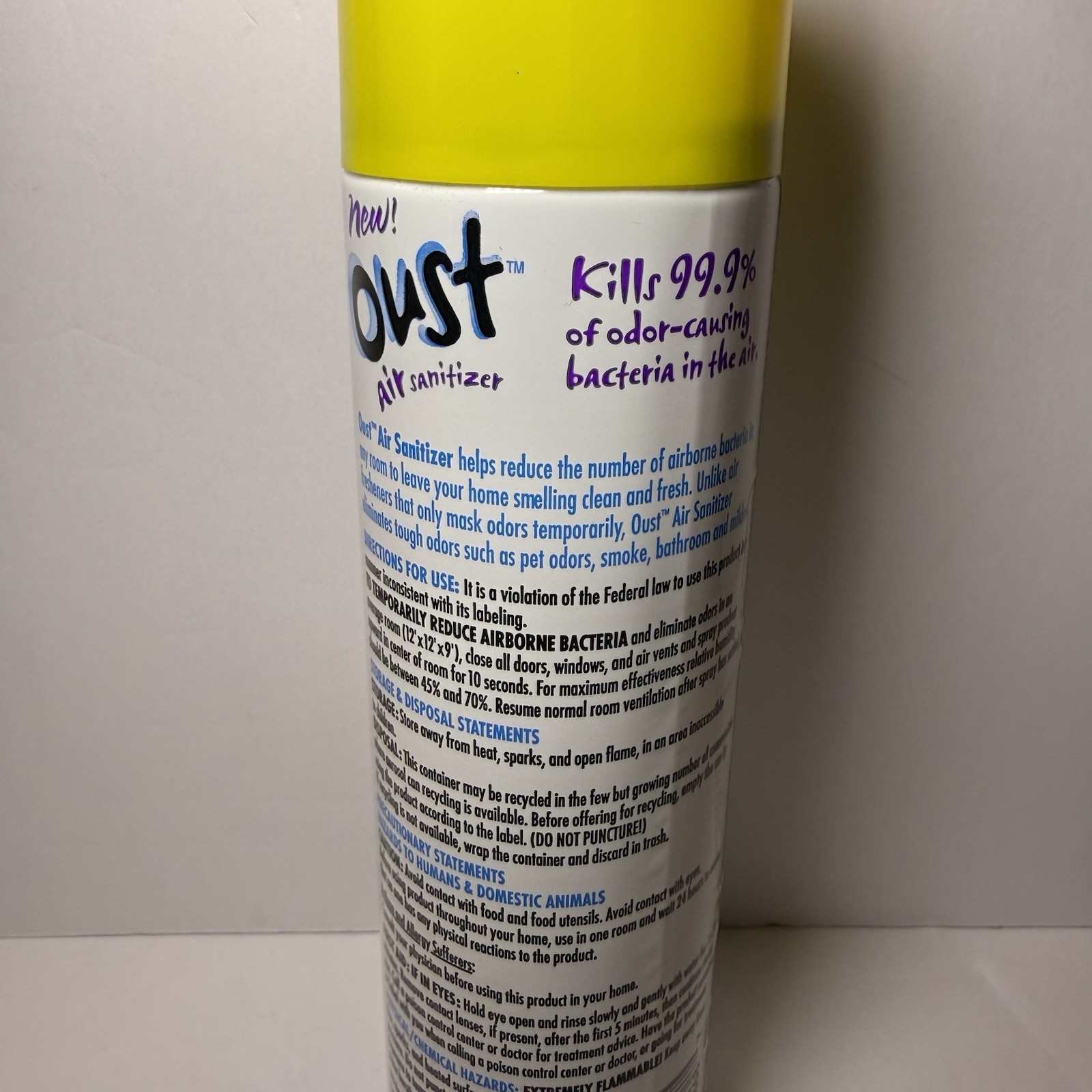 Discontinued (2003) OUST Air Sanitizer Citrus Scent Spray 10 Oz FULL Can