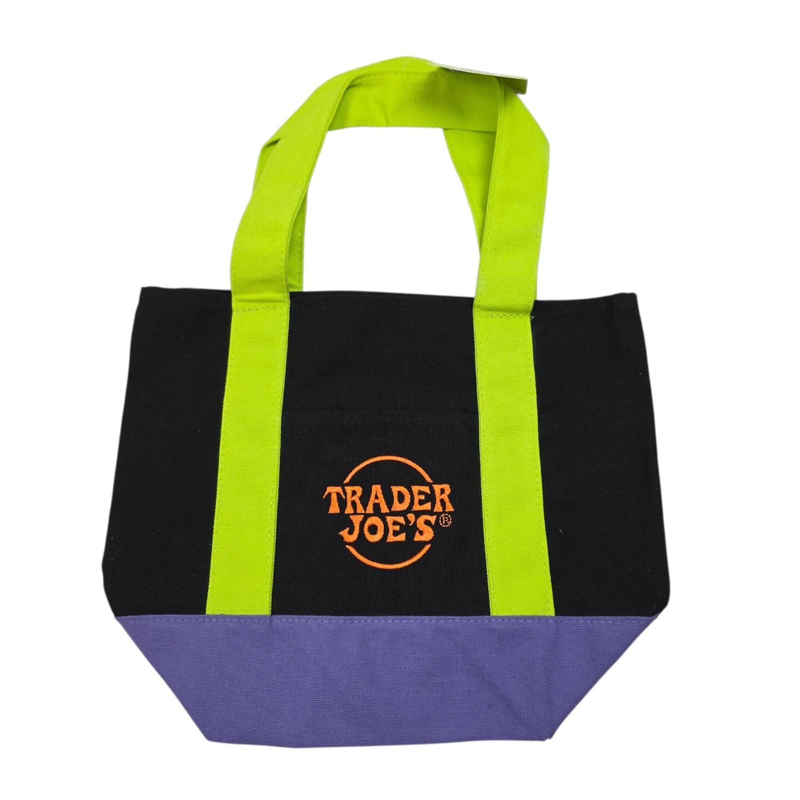 2025 Trader Joes Multicolor Canvas Tote Bag Trick Or Treat Halloween 81415