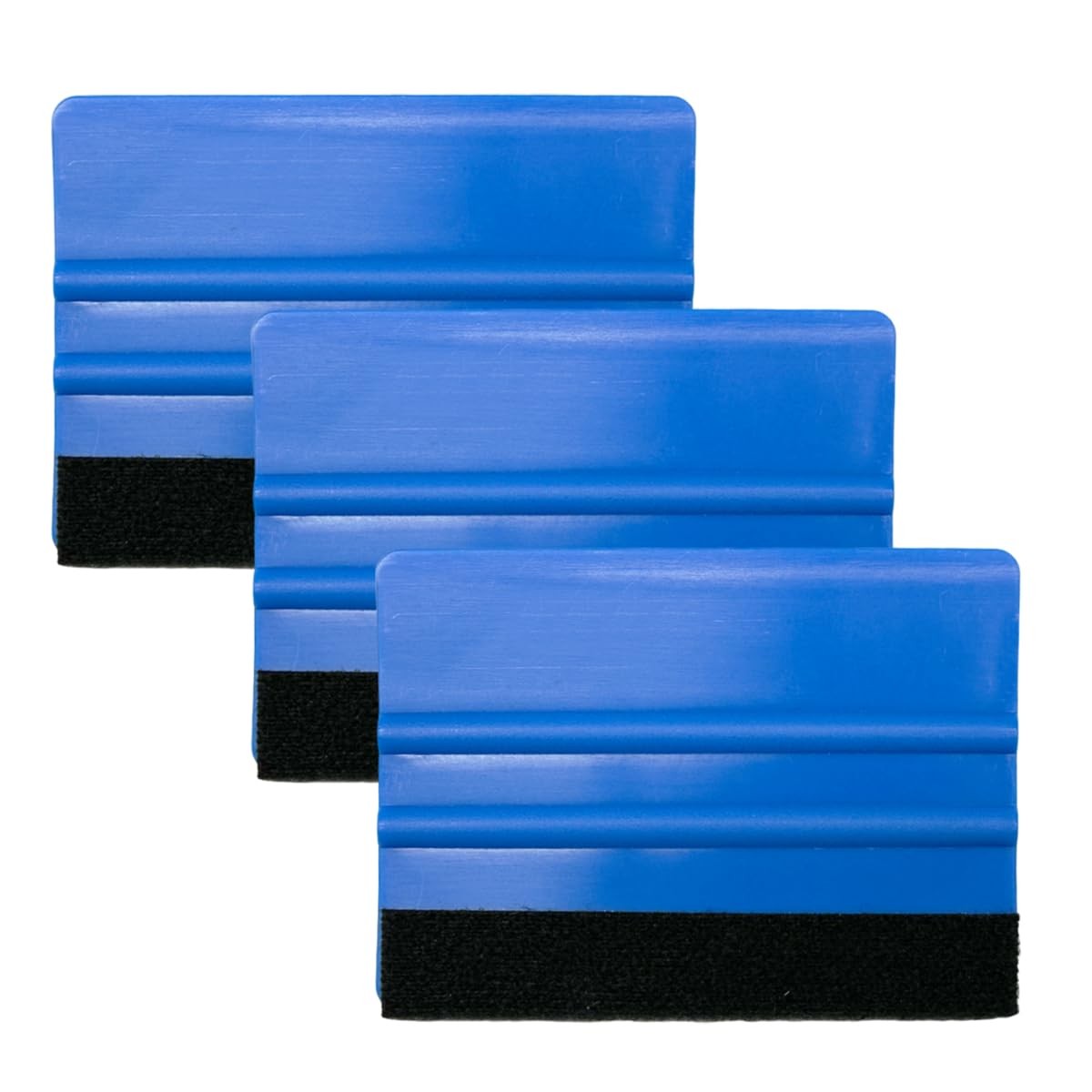 3PCS 4 Inch Plastic Felt Edge Vinyl Squeegee Tool, Mini Vinyl Scraper Car Win…