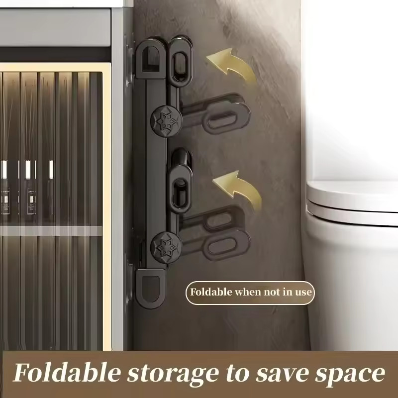 1PCs Wall Mounted Bathroom Shoe Rack Folding Storage Rack