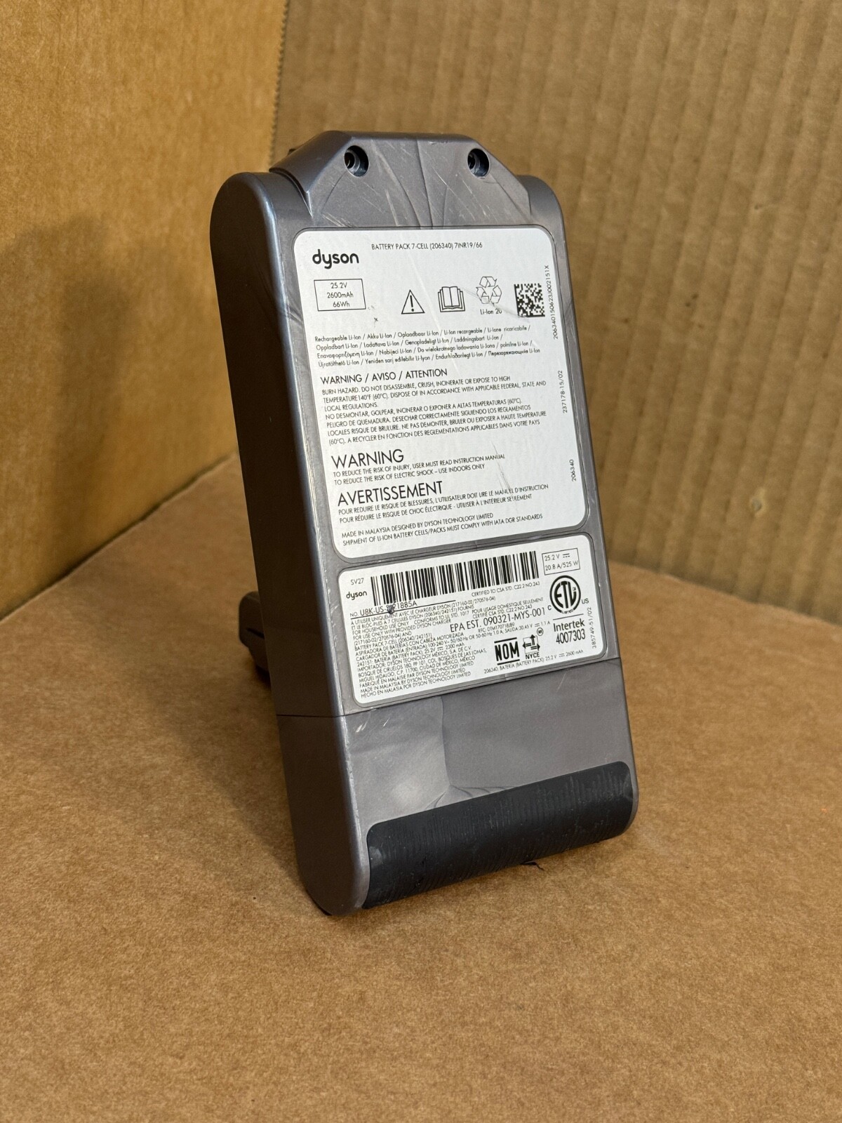 GENUINE DYSON VACUUM V10 [SV27] SCREW-IN LITHIUM ION REPLACEMENT BATTERY