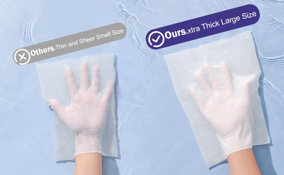 Face Towels, Disposable Face Towelette, Makeup Remover Dry Wipes 100 Count(2