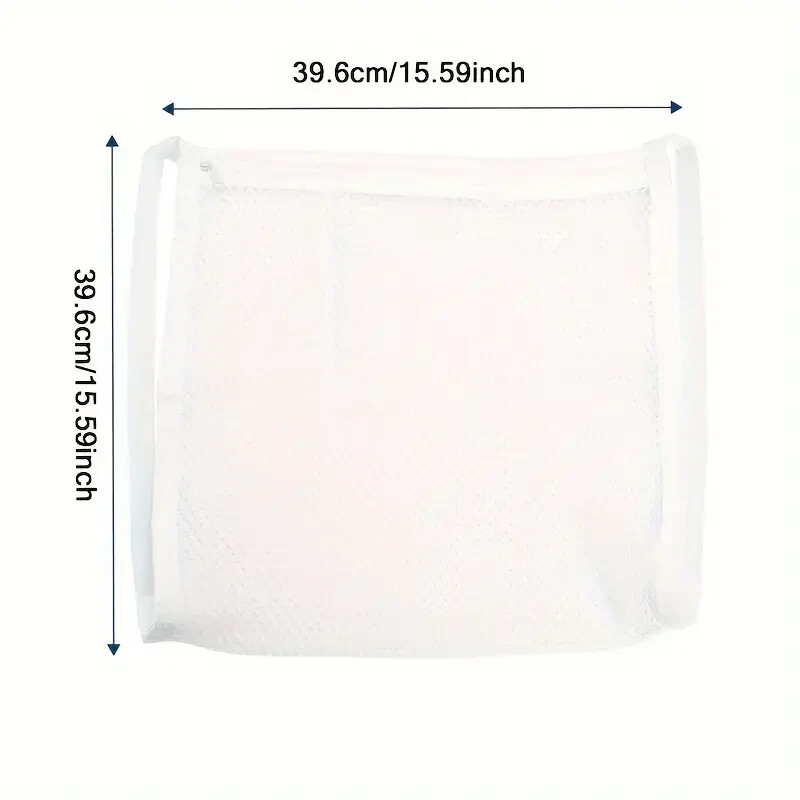 Large Laundry Mesh Sneaker Shoe Wash & Dry Zip Bag, Washer-Dryer Door Straps