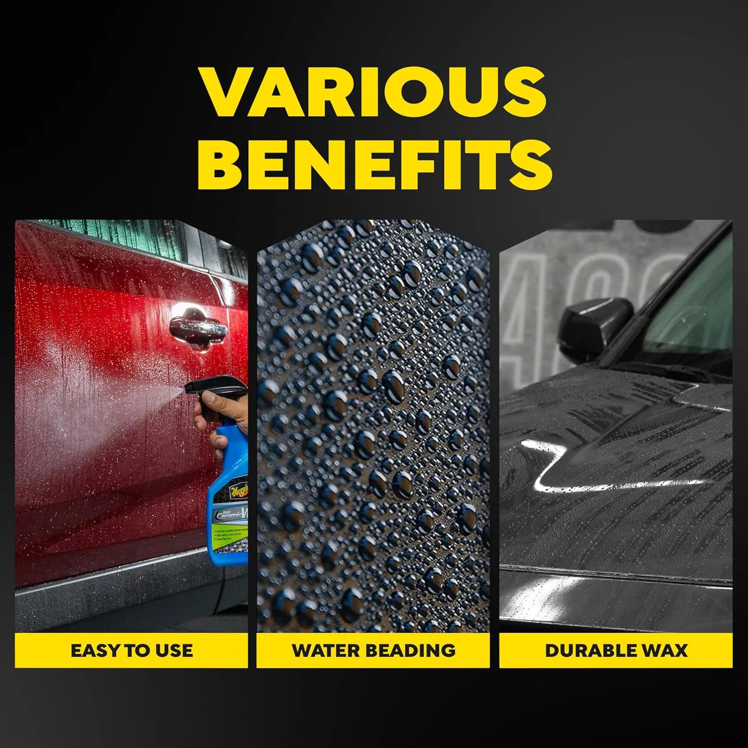 Hybrid Ceramic Wax Spray 26 Oz Advanced SiO2 Protective Car Detailing Sealant