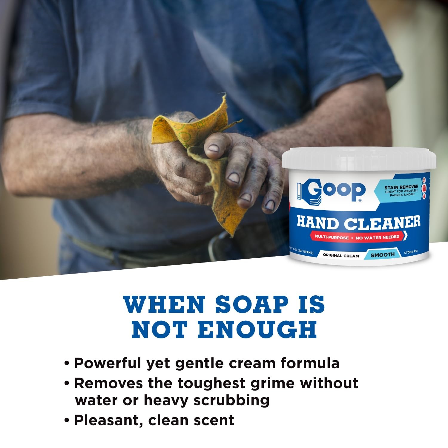 Multi-Purpose Waterless Hand Cleaner & Stain Remover – 14 oz (Pack of 2)