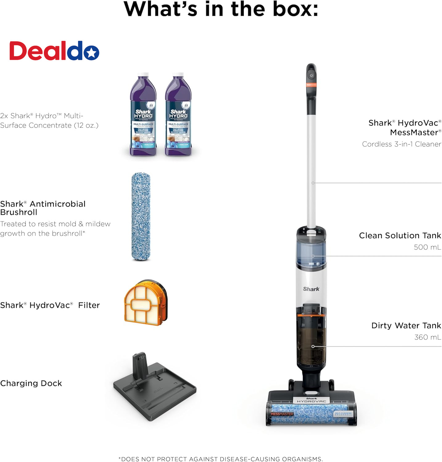 | Wet Dry Vacuum Cleaner | Vacuum and Mop Combo | Hydrovac Messmaster | 3-In-1 S