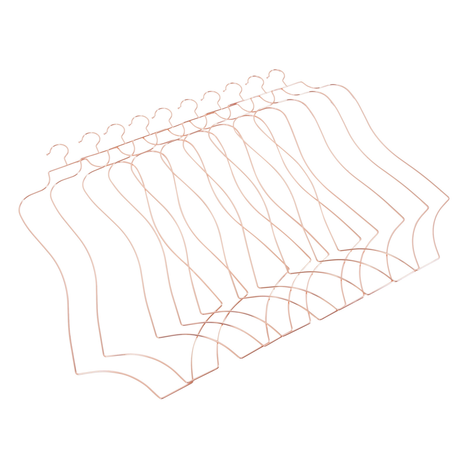 Rose Gold 10-Pack Body Shape Display Hangers for Swimwear and Lingerie